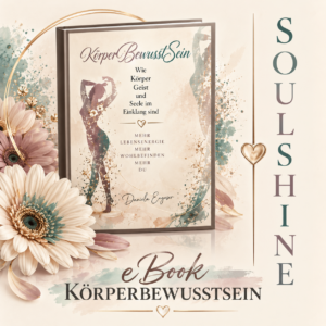 Das eBook „KörperBewusstSein“ zeigt eine tanzende Silhouette und den Untertitel „Wie Körper, Geist und Seele im Einklang sind“ auf dem Cover.